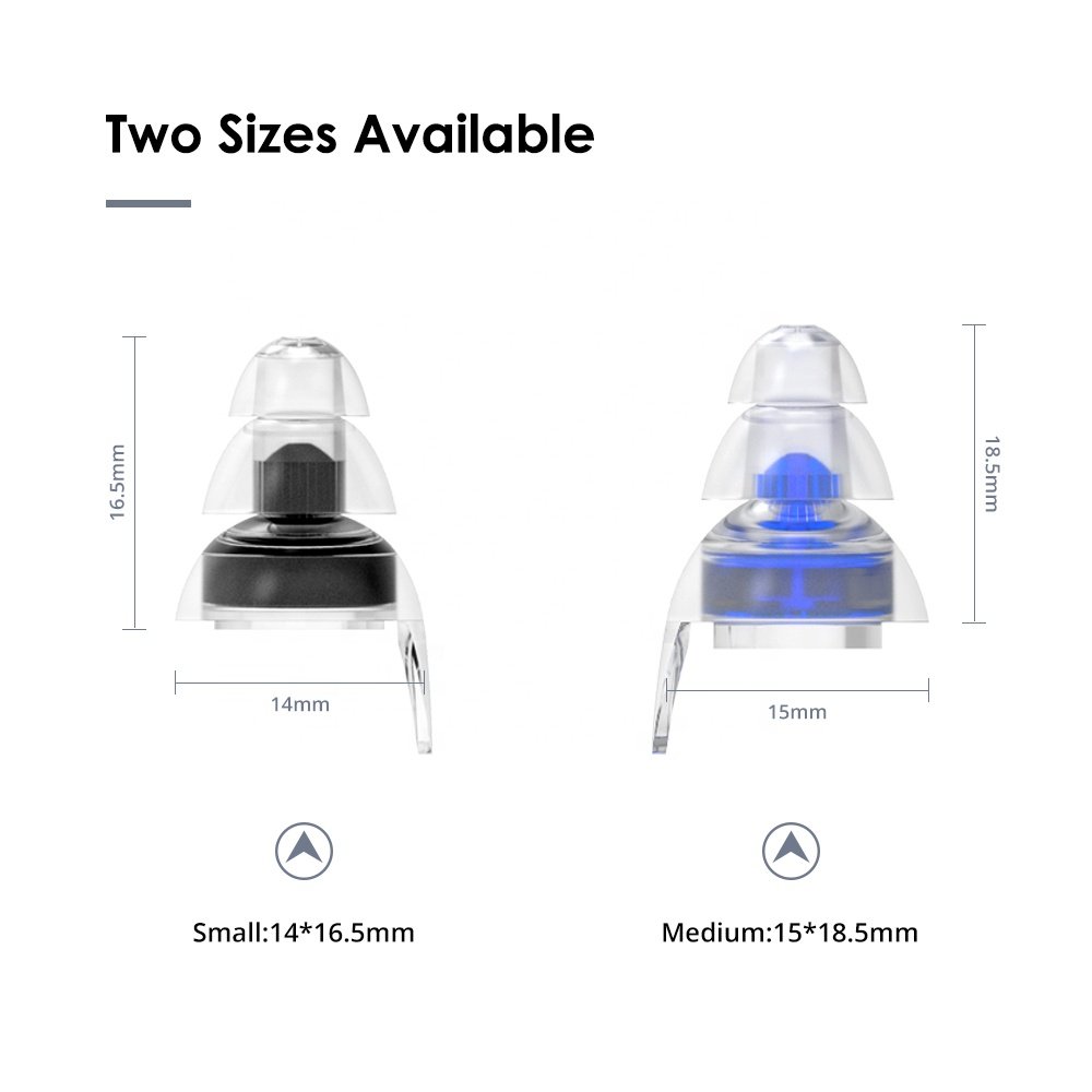 2024 Top High Fidelity Ear plugs Transparent Silicon Concert Earplugs Reusable for Musicians DJ with Aluminum Case Custom Logo