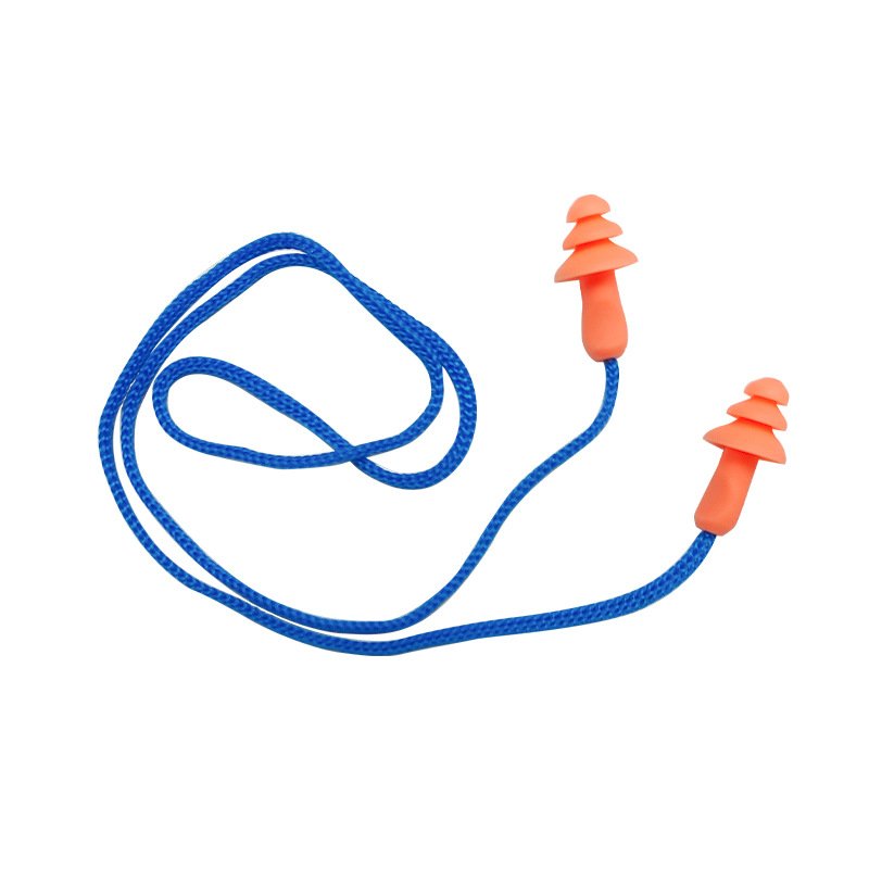 Economical Christmas Tree Type Sleeping Shooting Insulation Noise Reduction Nylon or PVC Corded Safety TPR Earplugs