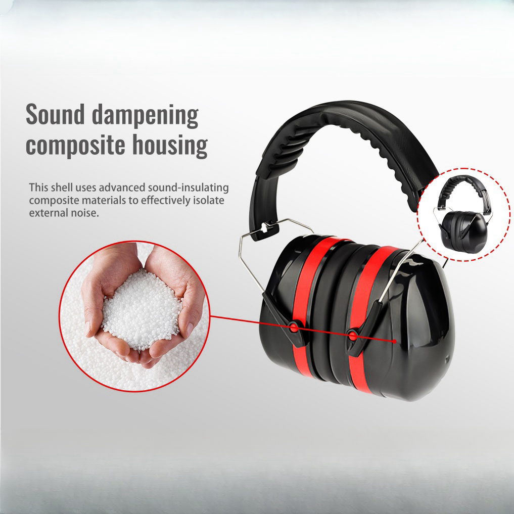 Foldable Noise Cancelling Hearing Protection Abs Material Soundproof Sleeping Electronic Shooting Ear Muffs Passive Earmuff