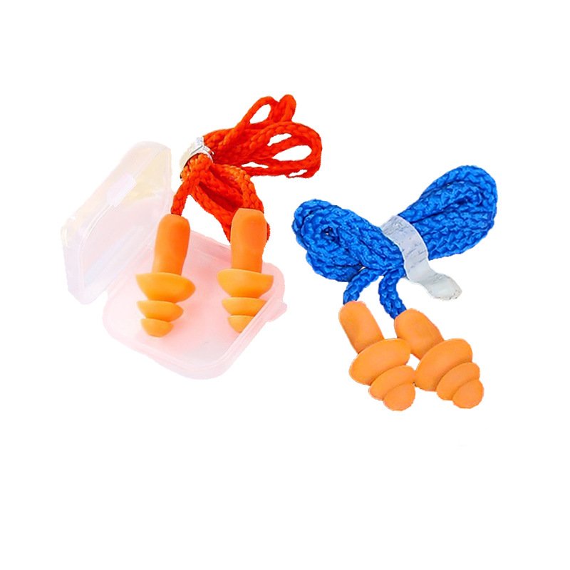 Corded Earplugs Reusable Soft Comfortable Noise Reduction Earplugs Christmas tree-shaped diving earplugs for Sleep Construction
