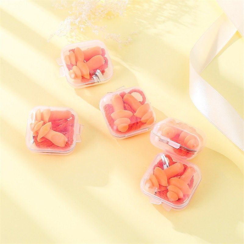 Corded Earplugs Reusable Soft Comfortable Noise Reduction Earplugs Christmas tree-shaped diving earplugs for Sleep Construction