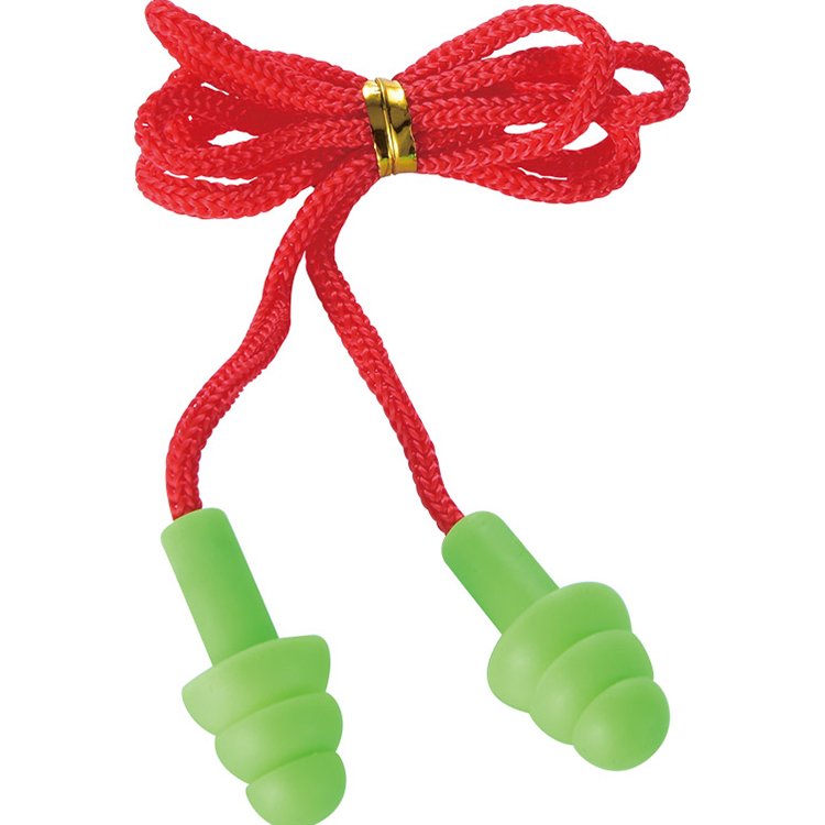 High Quality Reusable Cotton Corded Earplugs Silicone Ear plug hearing protection silicone loop ear plugs for noise reduction