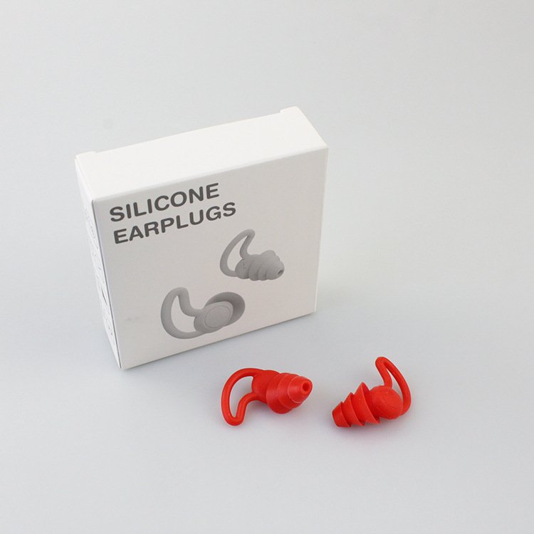 high quality multi-color 4 level silicon earplugs noise reduction