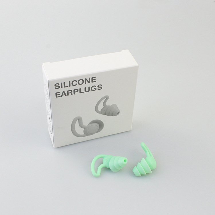 high quality multi-color 4 level silicon earplugs noise reduction