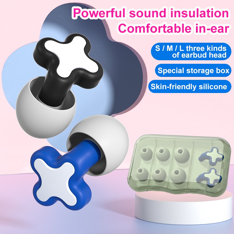 Reusable Electroplated Color Silicone Earplugs Sleep Noise Cancelling Hearing Protection Insulated Reusable Earplugs Accessories