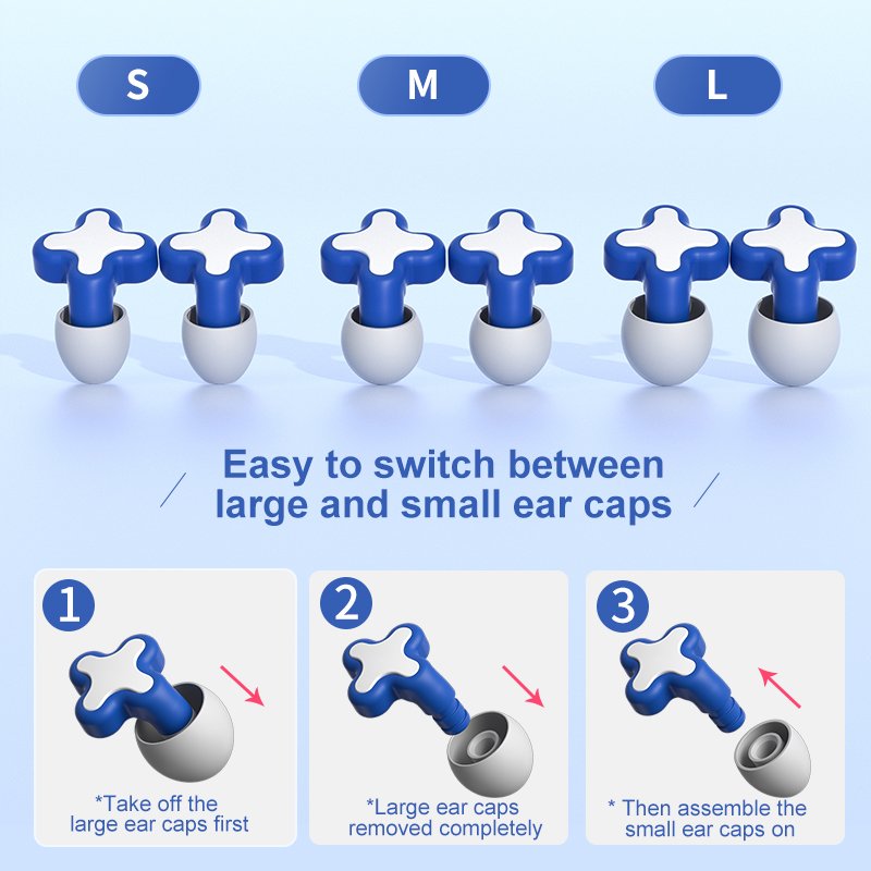 Reusable Electroplated Color Silicone Earplugs Sleep Noise Cancelling Hearing Protection Insulated Reusable Earplugs Accessories