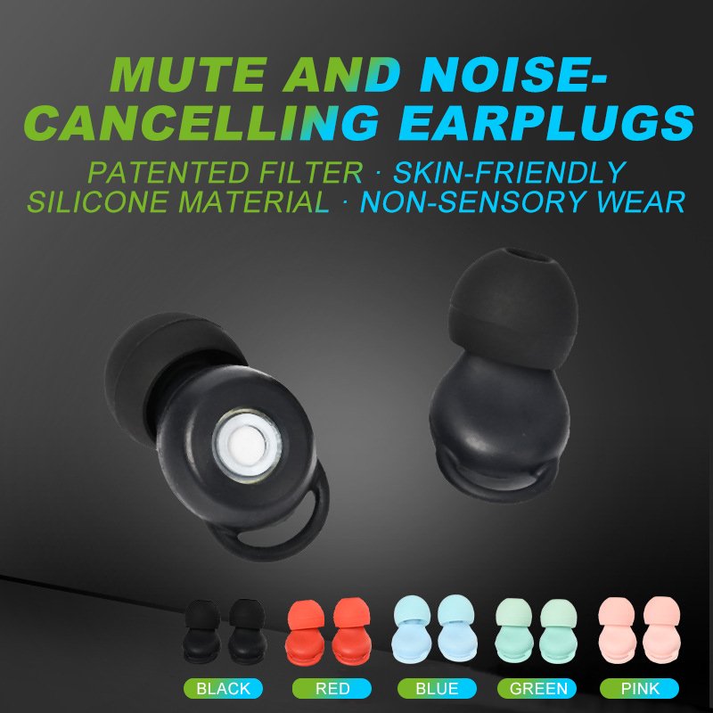 Custom Soft High Fidelity Noise Reduction Reusable Earplugs for Concerts Focus Travel Work