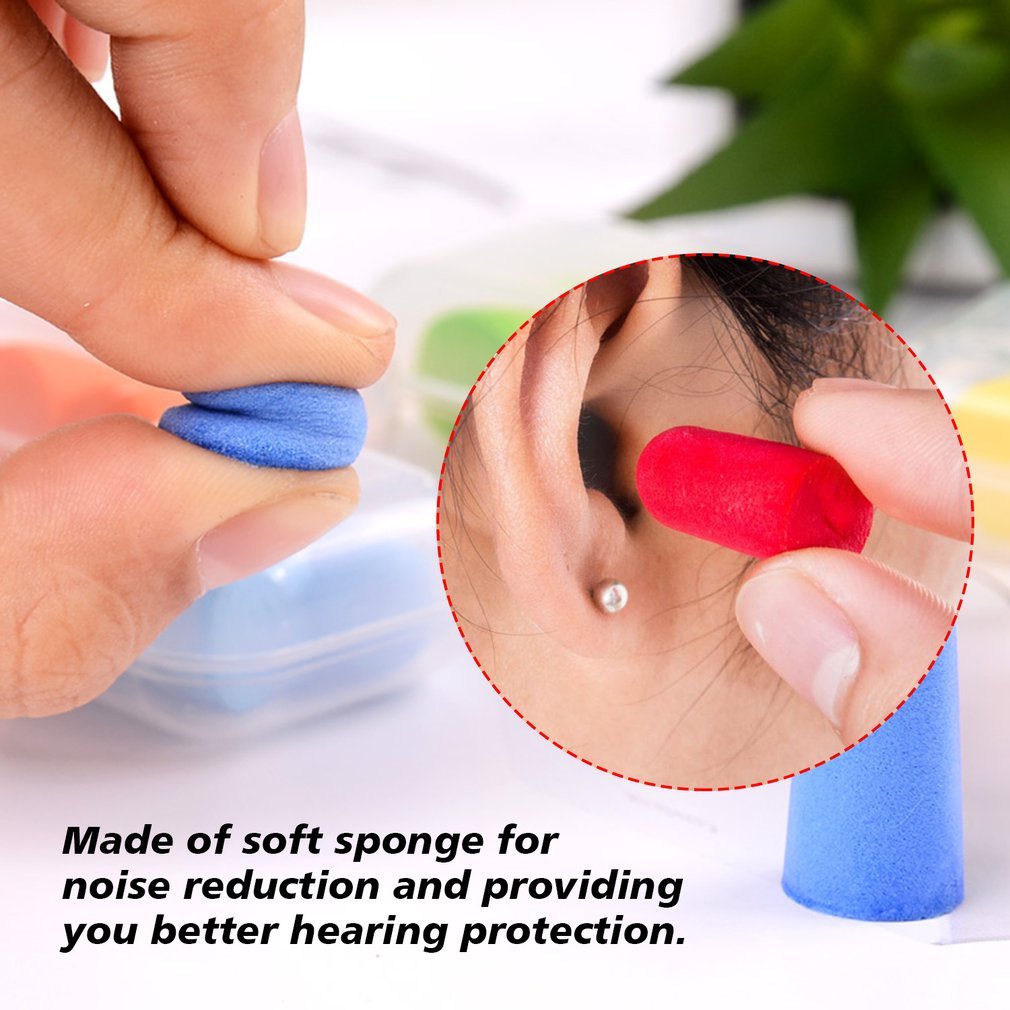 Sleeping Noise Reduction Earplugs Soft Lightweight Foam Plug Small Ear Canals Slow Rebound Sponge Earplugs