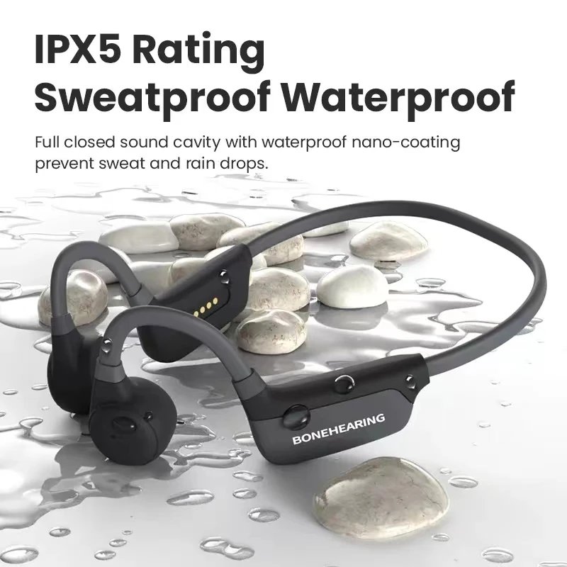 Bone Conduction Noise Reduction Hearing Aids IPX5 Waterproof Earphones