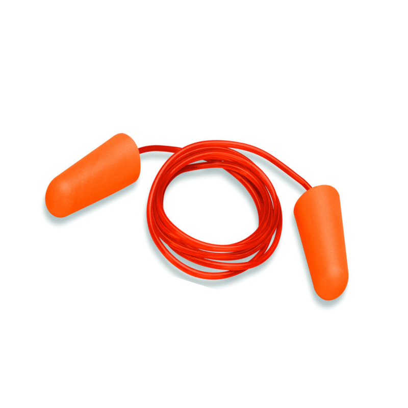 Best Price disposable ear plugs with cord, orange, NRR 32dB, easy insertion and removal earplugs noise reduction from Vietnam