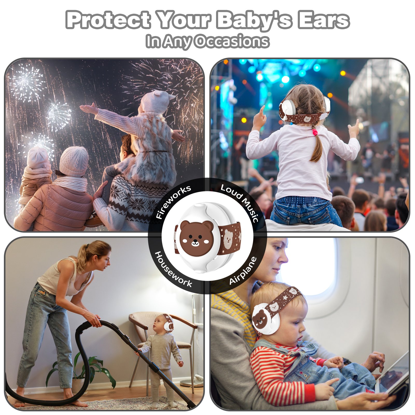 Baby Noise Canceling Headphones Comfortable Baby Ear Protection Earmuffs Out Noise Improve Sleep