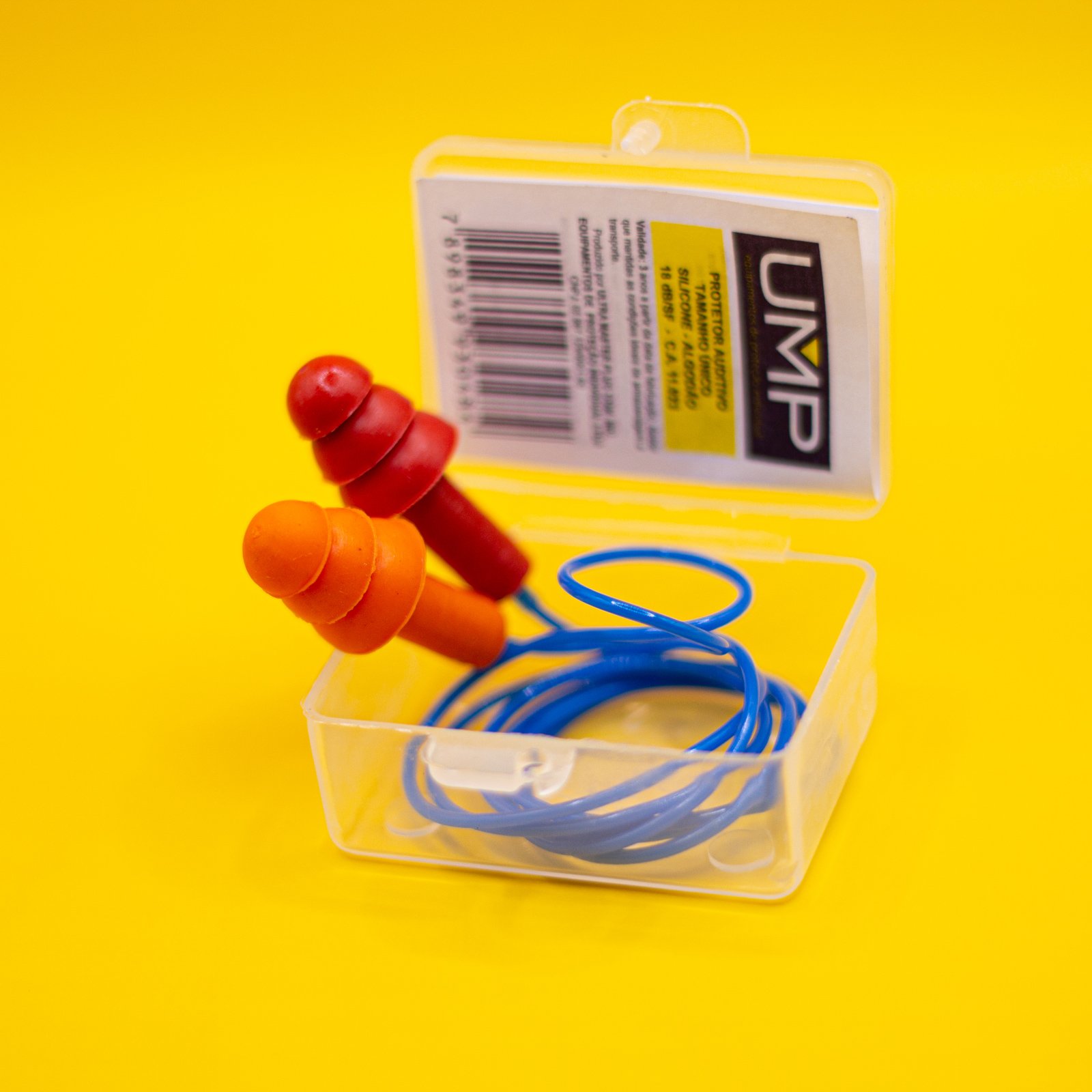 UMP Silicone Earplugs Three Flanges NRR/sf. 18dB Hypoallergenic Reusable Hearing Protection with Cord Option for Noise Reduction