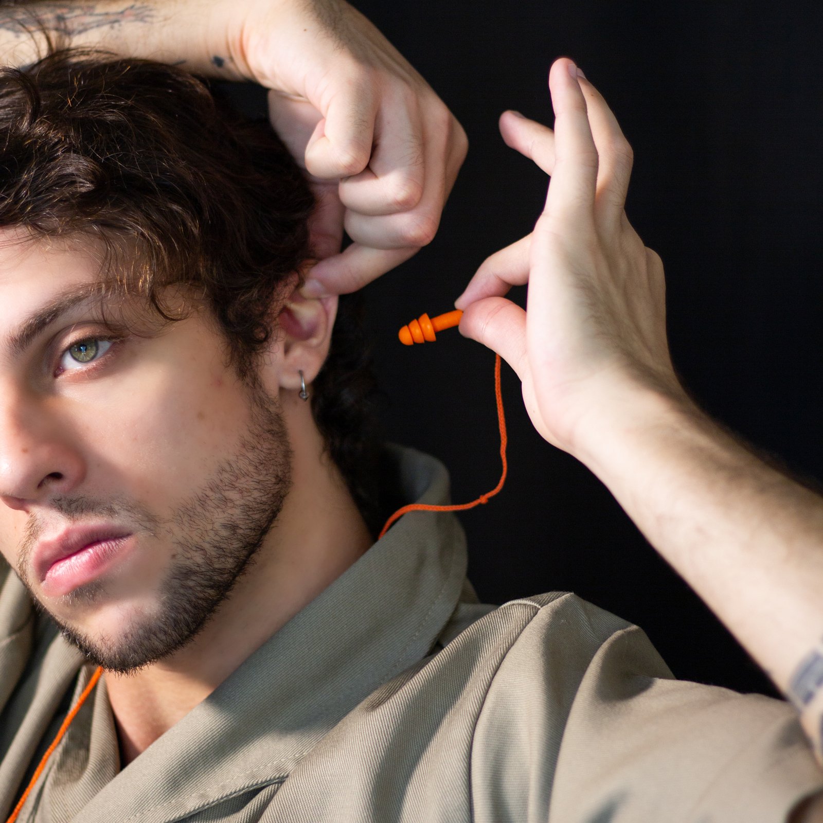 UMP Silicone Earplugs Three Flanges NRR/sf. 18dB Hypoallergenic Reusable Hearing Protection with Cord Option for Noise Reduction