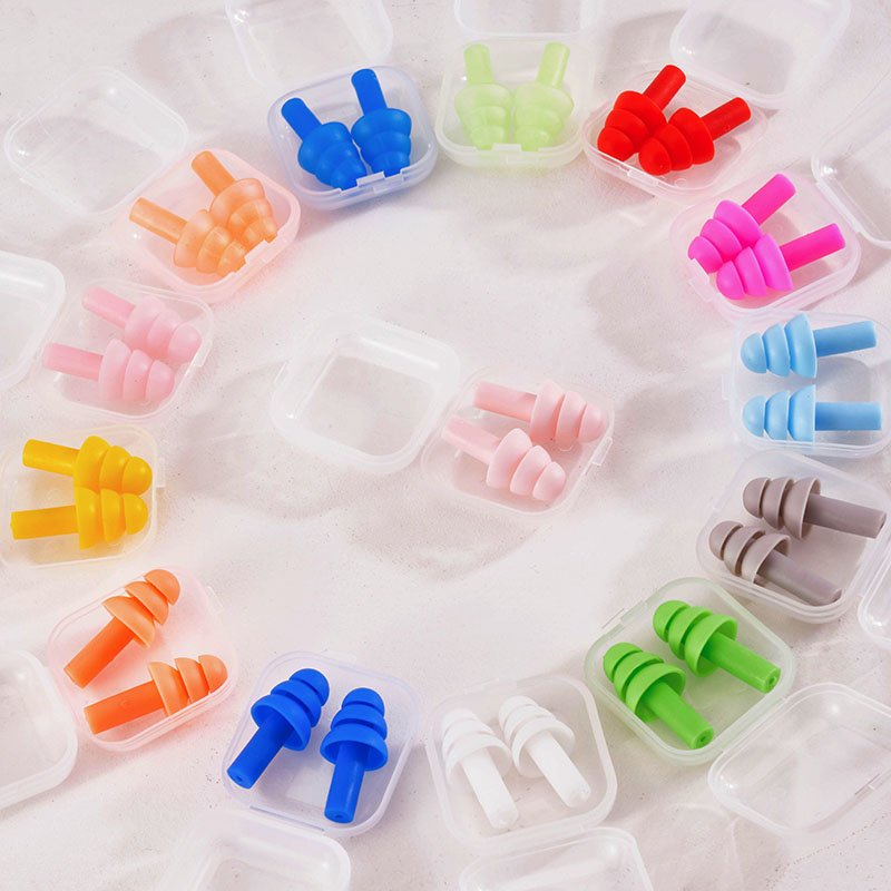 With box Earplug for Shooting Silicone Earplugs for Hearing Protection Noise Reduction Work Concerts Motor Sports Racing