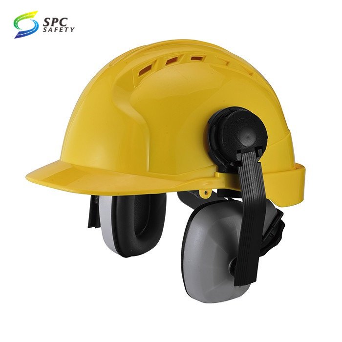 Cheap model reusable anti noise canceling detachable hearing protection helmet mounted ear muffs defenders soundproof earmuffs