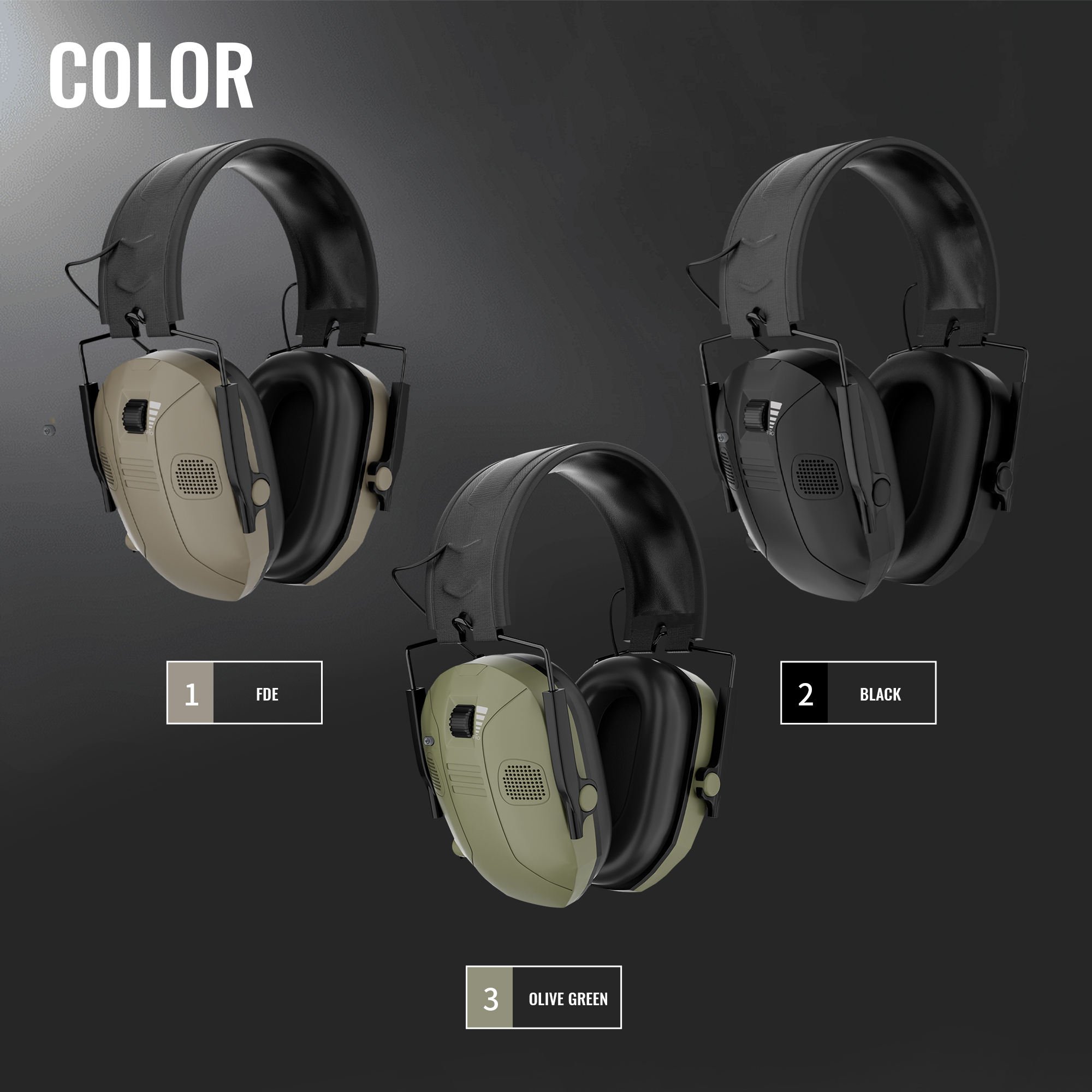 GS452B7AA Electronic Ear Defenders Hunting Earmuffs Industrial Noise Cancelling Winter Safety Ear Muffs Hearing Ear Protection