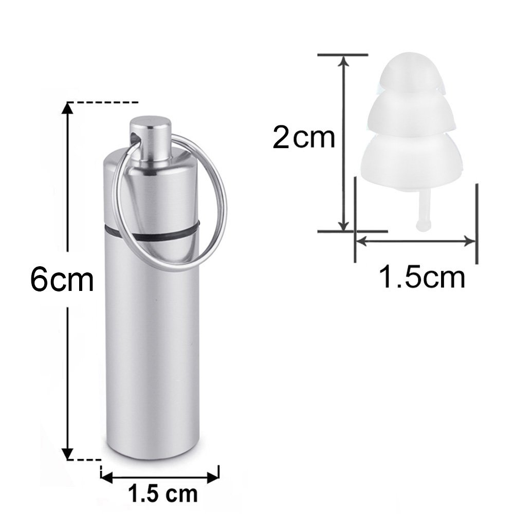 Custom Logo Transparent Silicon Ear Plug with Aluminum Case