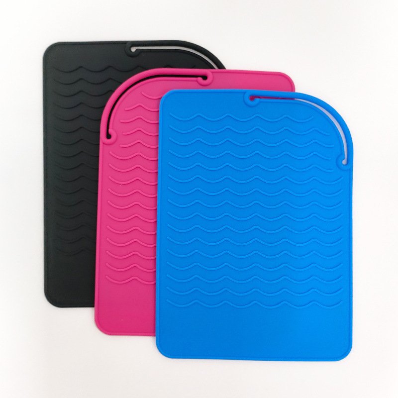 Silicone Hair Straightener Mat Heat Insulation Hair Iron Silicone Placemat Table Protection Pad Custom Color Logo