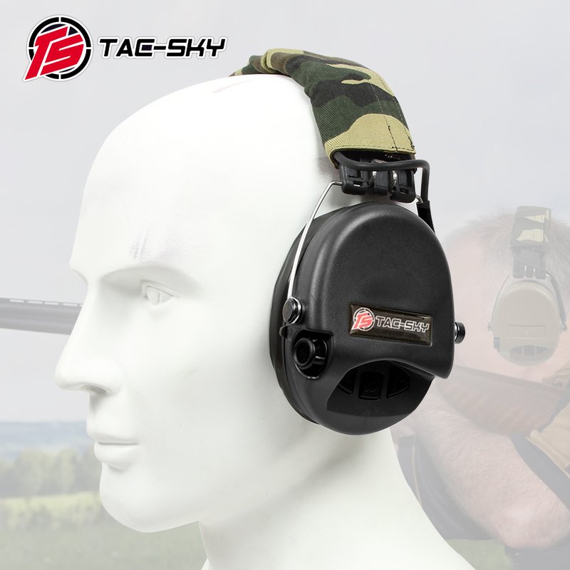 TS TAC-SKY SORDIN IPSC Silicone Earmuff Tactical Electronic Shooting Ear muffs Noise Reduction Pickup Tactical Headset