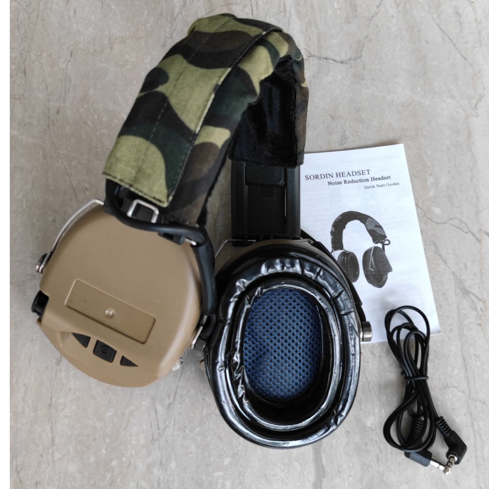 TS TAC-SKY SORDIN IPSC Silicone Earmuff Tactical Electronic Shooting Ear muffs Noise Reduction Pickup Tactical Headset