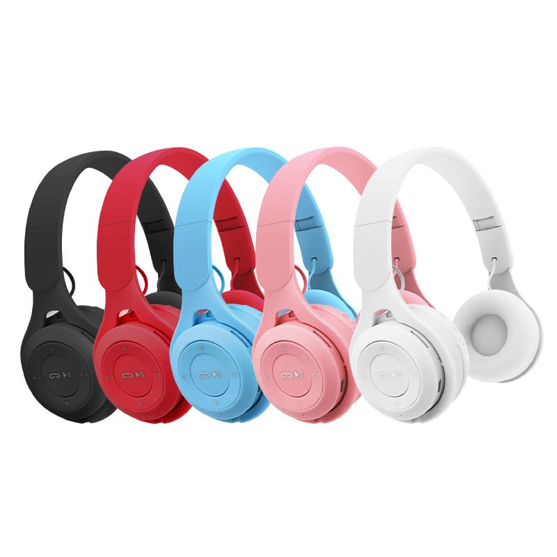 Hot selling foldable wireless earphone with TF card slot colorful earphone stereo earphone Low latency
