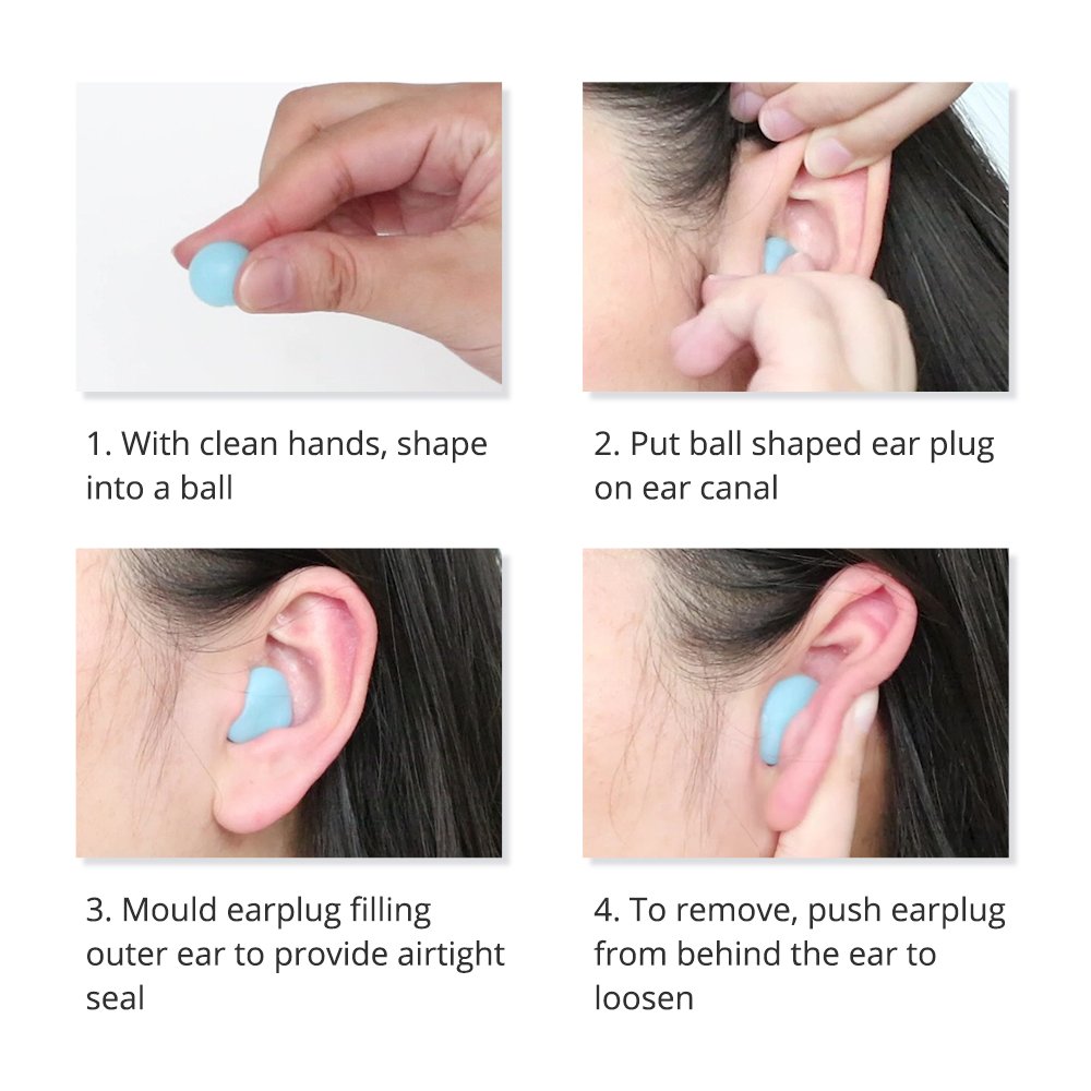 Ultra Soft Moldable Silicone Ear Plugs for Sleeping and Swimming