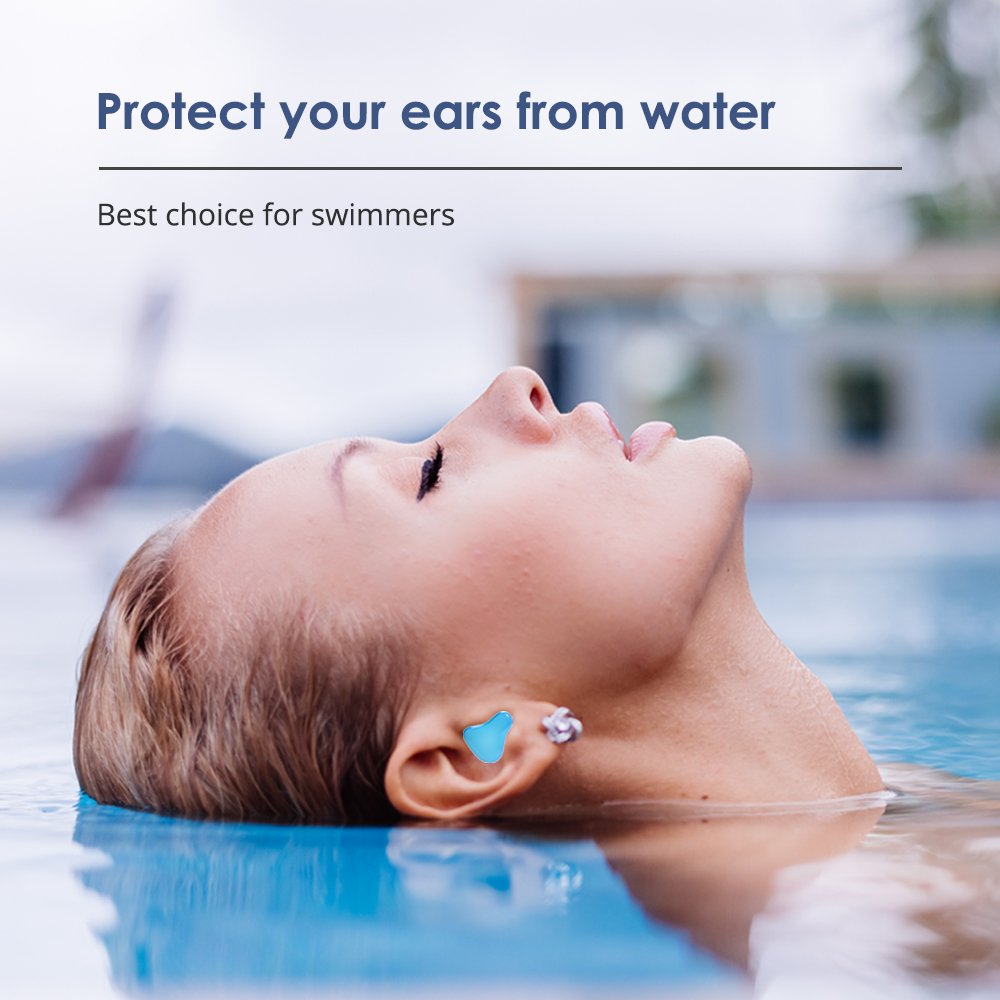 Ultra Soft Moldable Silicone Ear Plugs for Sleeping and Swimming