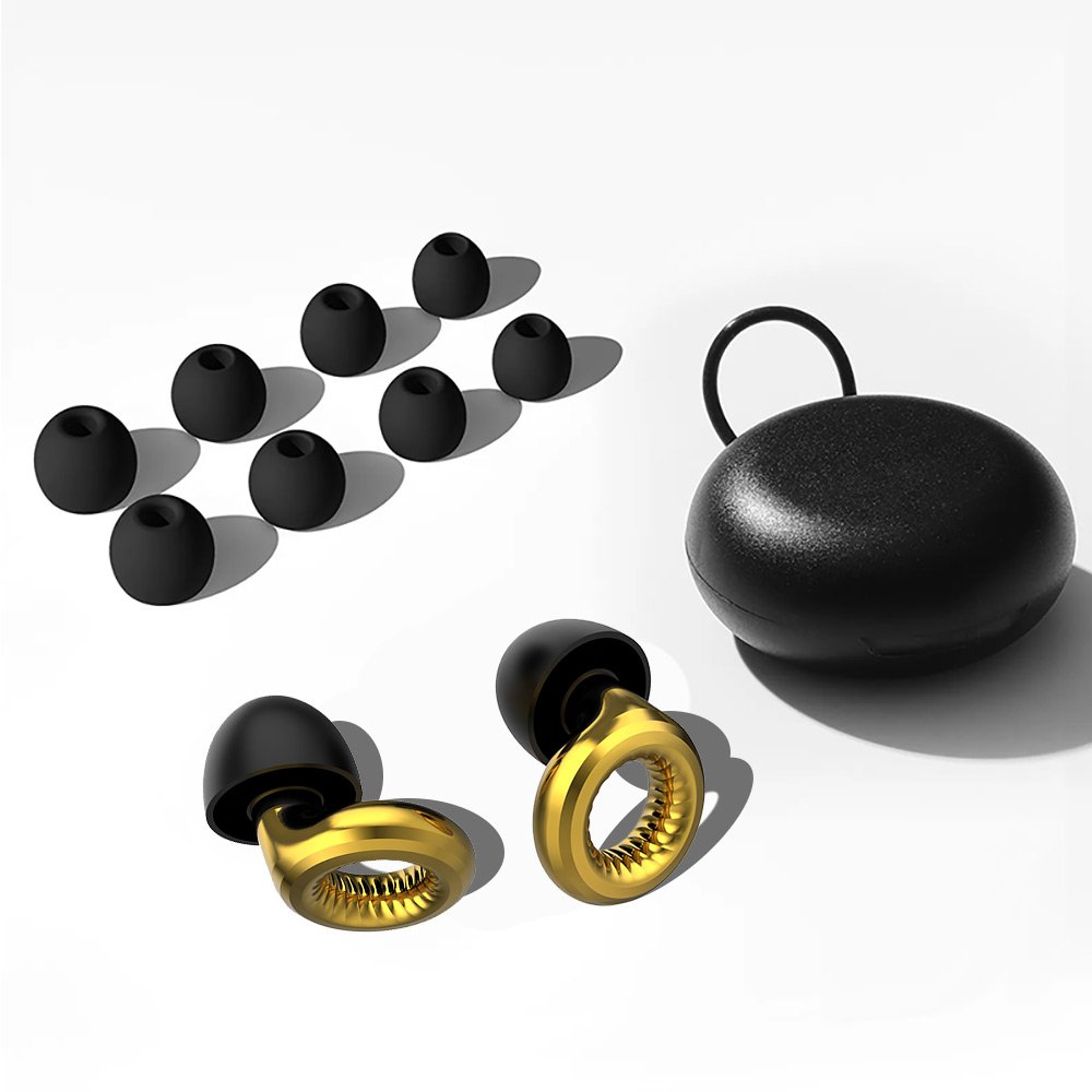 Musician Ear Protection Plus Earplugs High Fidelity Hear Ear plugs with case Reusable Silicone for sleeping 4 pairs