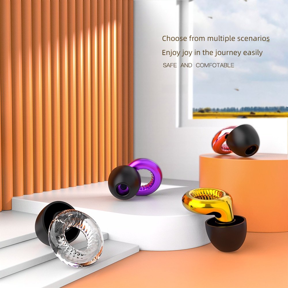 Musician Ear Protection Plus Earplugs High Fidelity Hear Ear plugs with case Reusable Silicone for sleeping 4 pairs