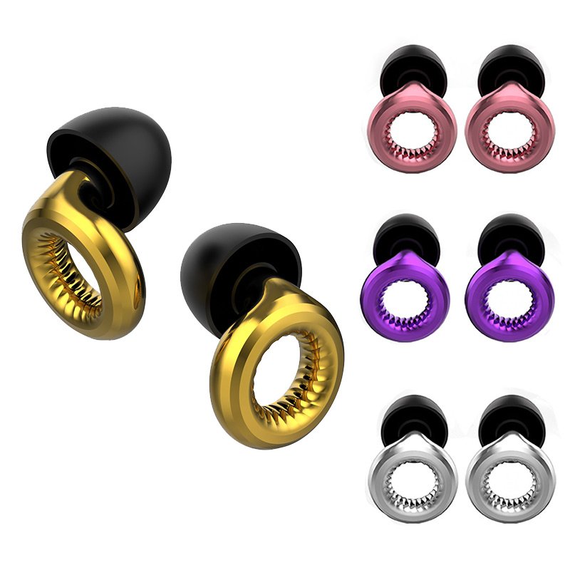 Musician Ear Protection Plus Earplugs High Fidelity Hear Ear plugs with case Reusable Silicone for sleeping 4 pairs