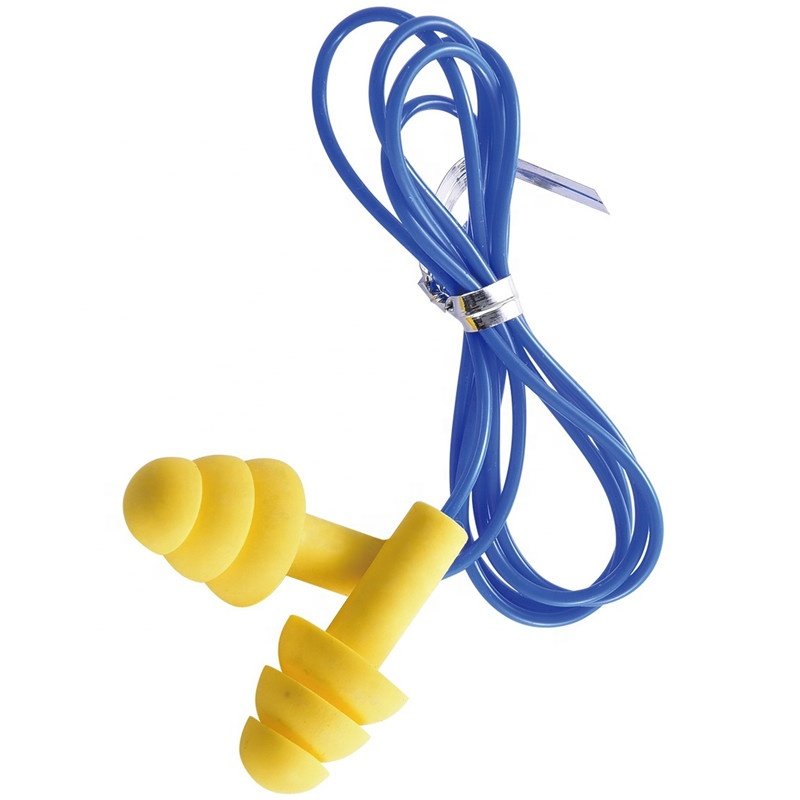 Factory Price Silicone Hearing Protection Earplugs TPR Earplugs With Wire Noise Reduction