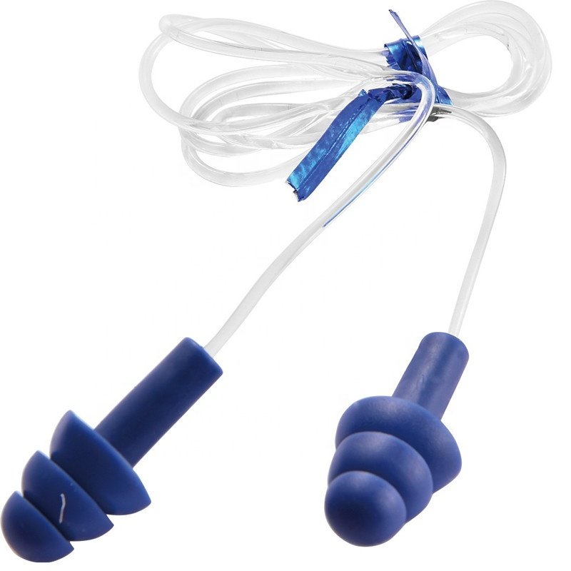 Factory Price Silicone Hearing Protection Earplugs TPR Earplugs With Wire Noise Reduction