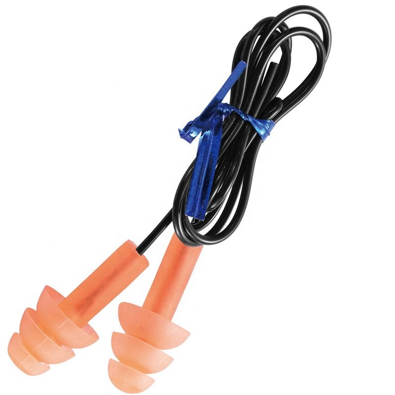 Factory Price Silicone Hearing Protection Earplugs TPR Earplugs With Wire Noise Reduction