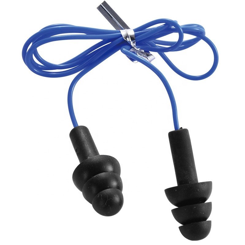 Factory Price Silicone Hearing Protection Earplugs TPR Earplugs With Wire Noise Reduction