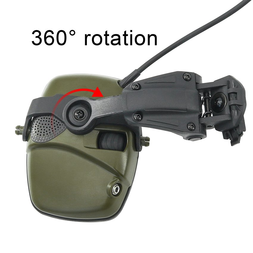 Tactical Electronic Shooting Earmuffs ARC Rail Tactical Helmet Bracket Version Outdoor Hunting Sports Hearing Protection