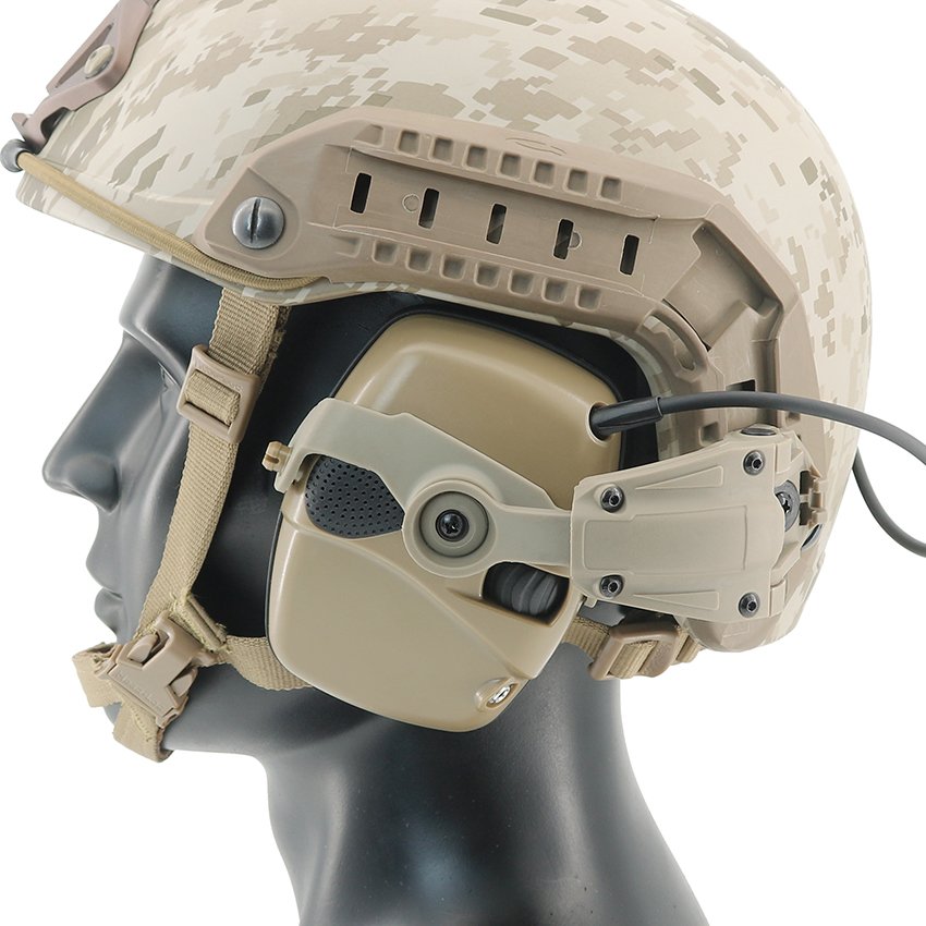 Tactical Electronic Shooting Earmuffs ARC Rail Tactical Helmet Bracket Version Outdoor Hunting Sports Hearing Protection