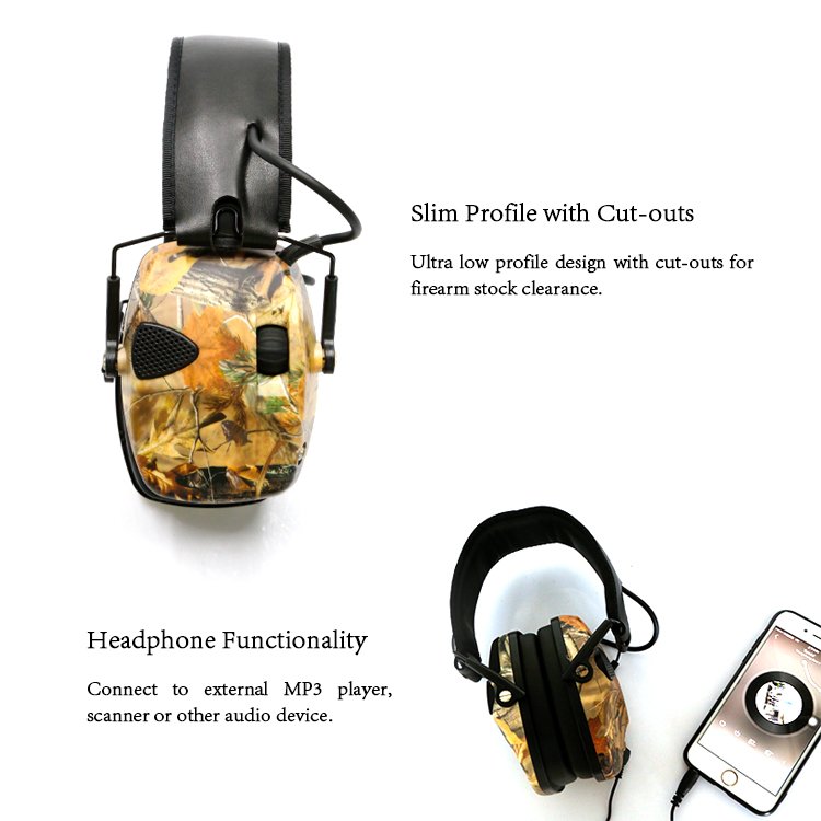 Electronic Hearing Protection Custom Earmuffs for Shooting
