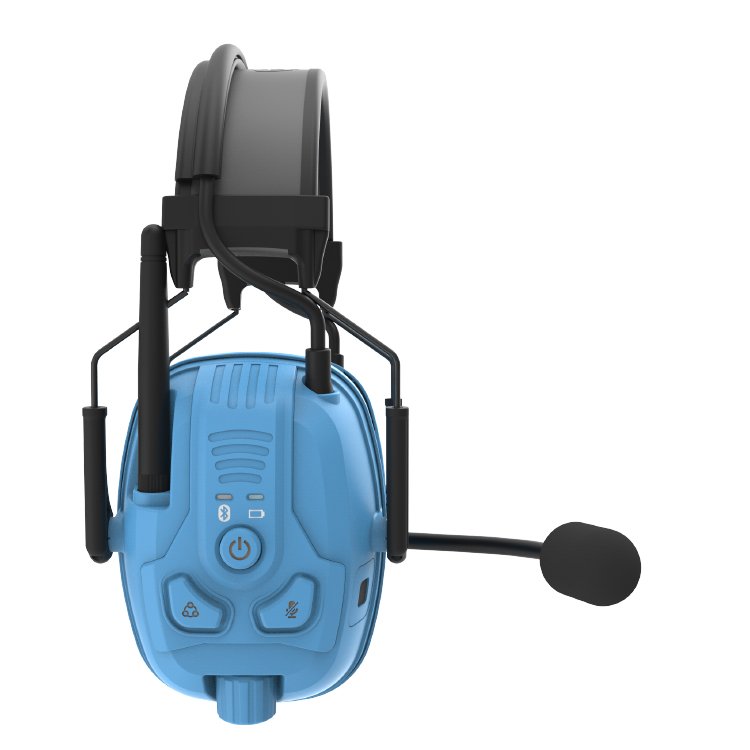 Rongxiang Factory Price Mesh Connect Shooting Earmuffs with Microphone radio earmuff noise protection tire earmuffs
