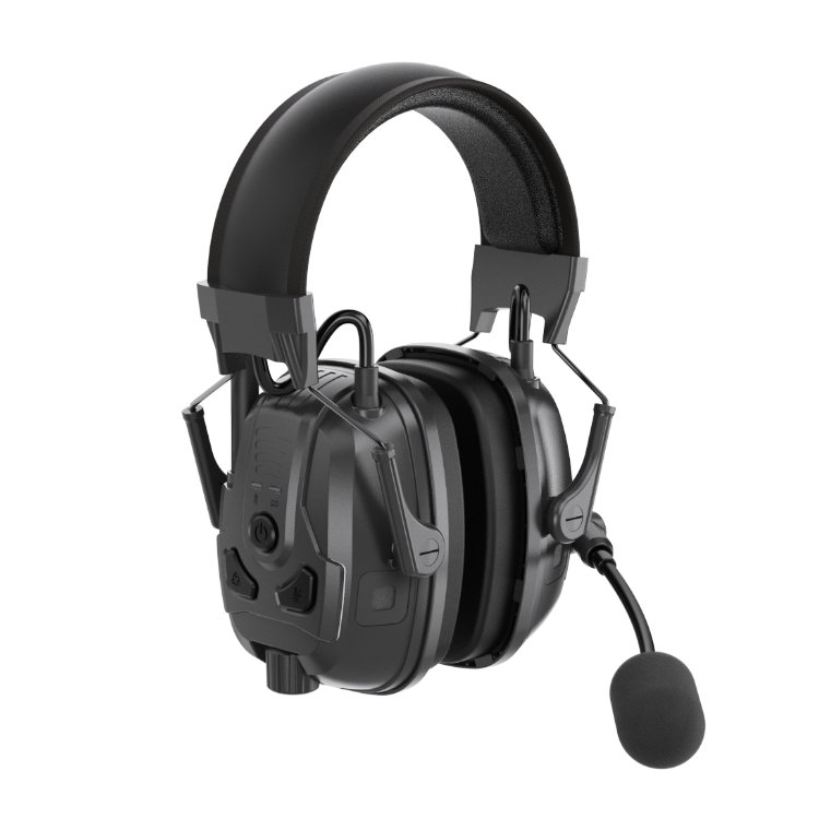 Rongxiang Factory Price Mesh Connect Shooting Earmuffs with Microphone radio earmuff noise protection tire earmuffs