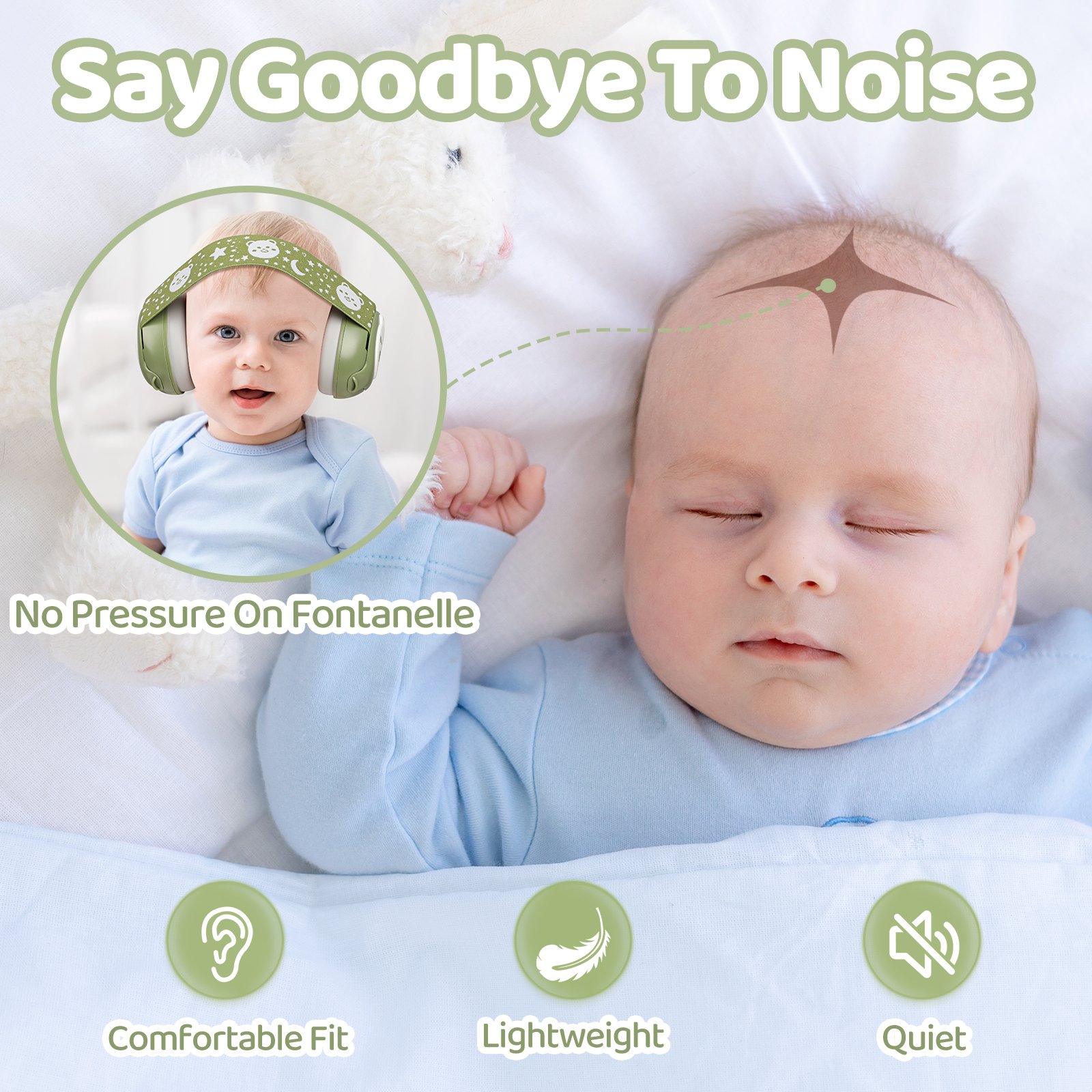 Ear Defenders Baby Soundproof Anti Noise Kid Headphones Sleep Noise Reduction Ear Protector Baby Earmuffs