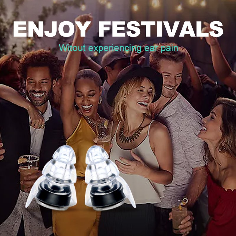 Ear Hearing Protection in Flexible Reusable Earplugs Soundproofing Safety Noise Cancelling Silicone Earplugs
