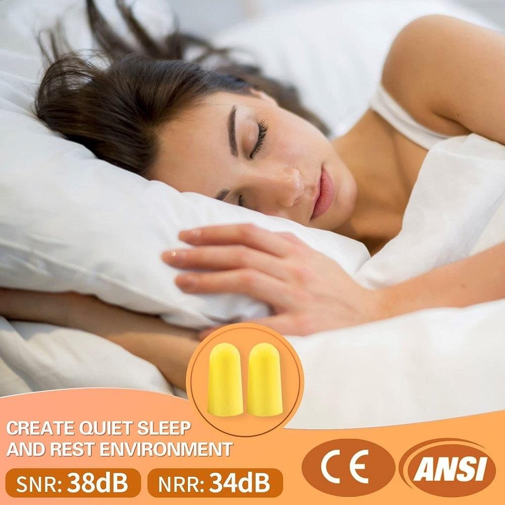 84 pairs of 32dB earplugs Soft foam sleep noise reduction earplugs with jar