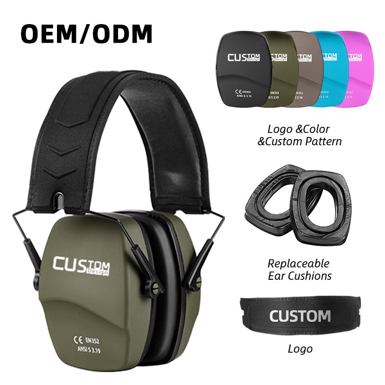 Passive Shooting Sound Blocking Ear Muffs Noise Cancelling Earmuffs Hearing Protectors