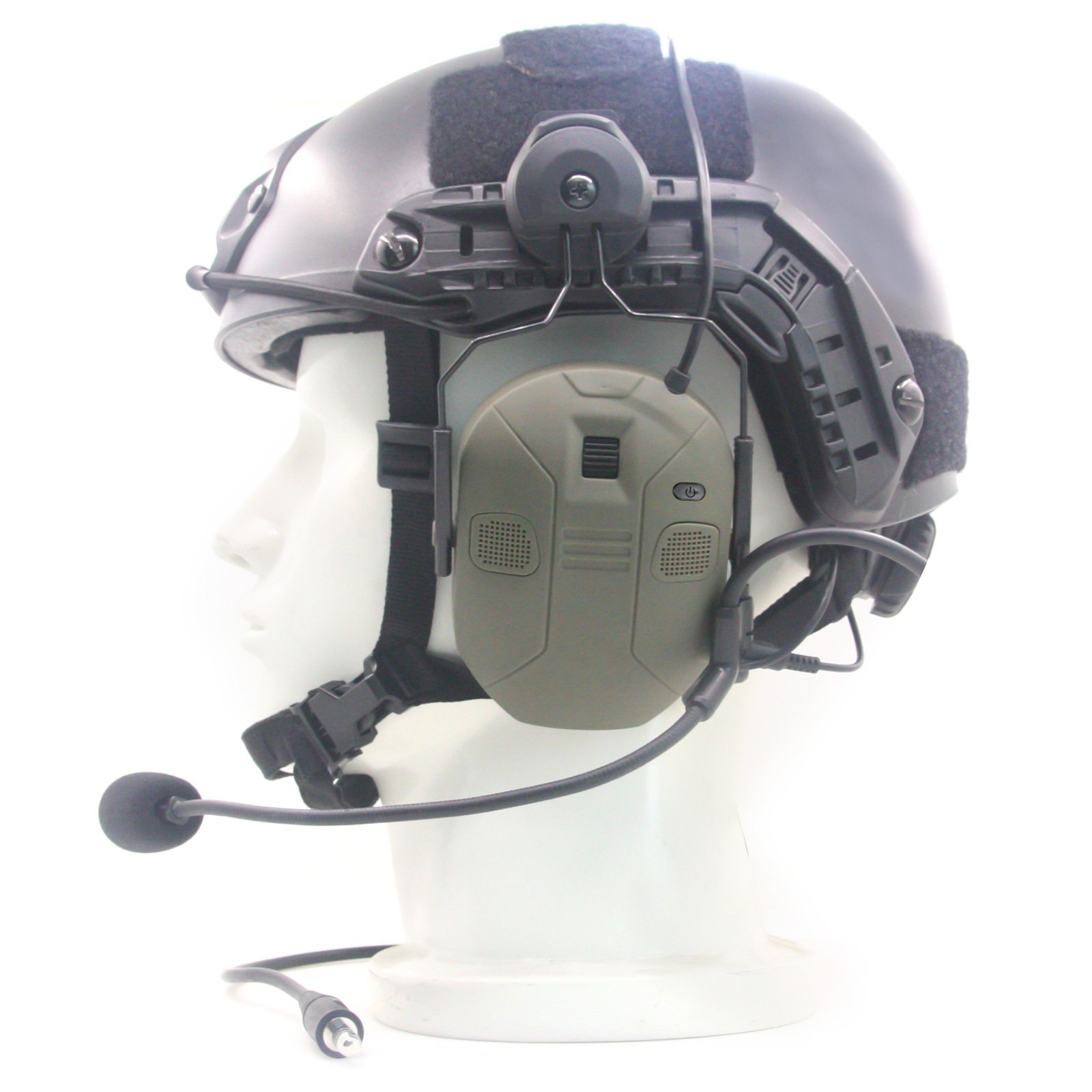 Two Way Radio Communication Bluetooth earmuff 360 degree detective on ambient hunting ear protector for FAST RAIL helmet Earmuff