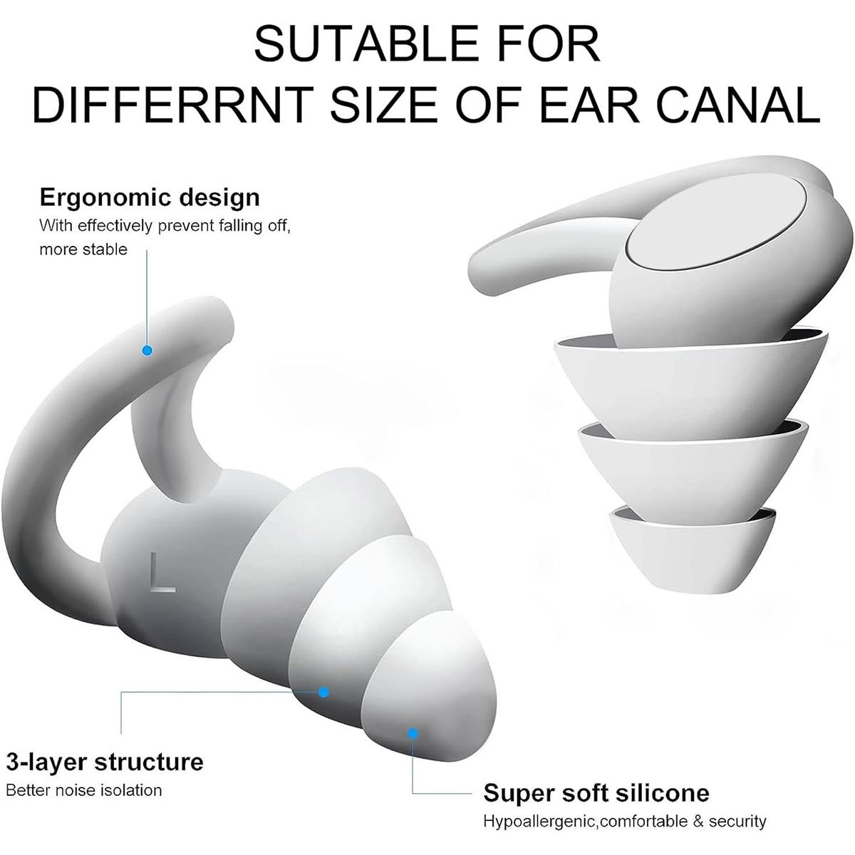 Wholesale Heavy Duty Construction Work Use Effective Noise Reduction Ear Plugs Shark Fin Shaped Earplugs For Hearing Protection