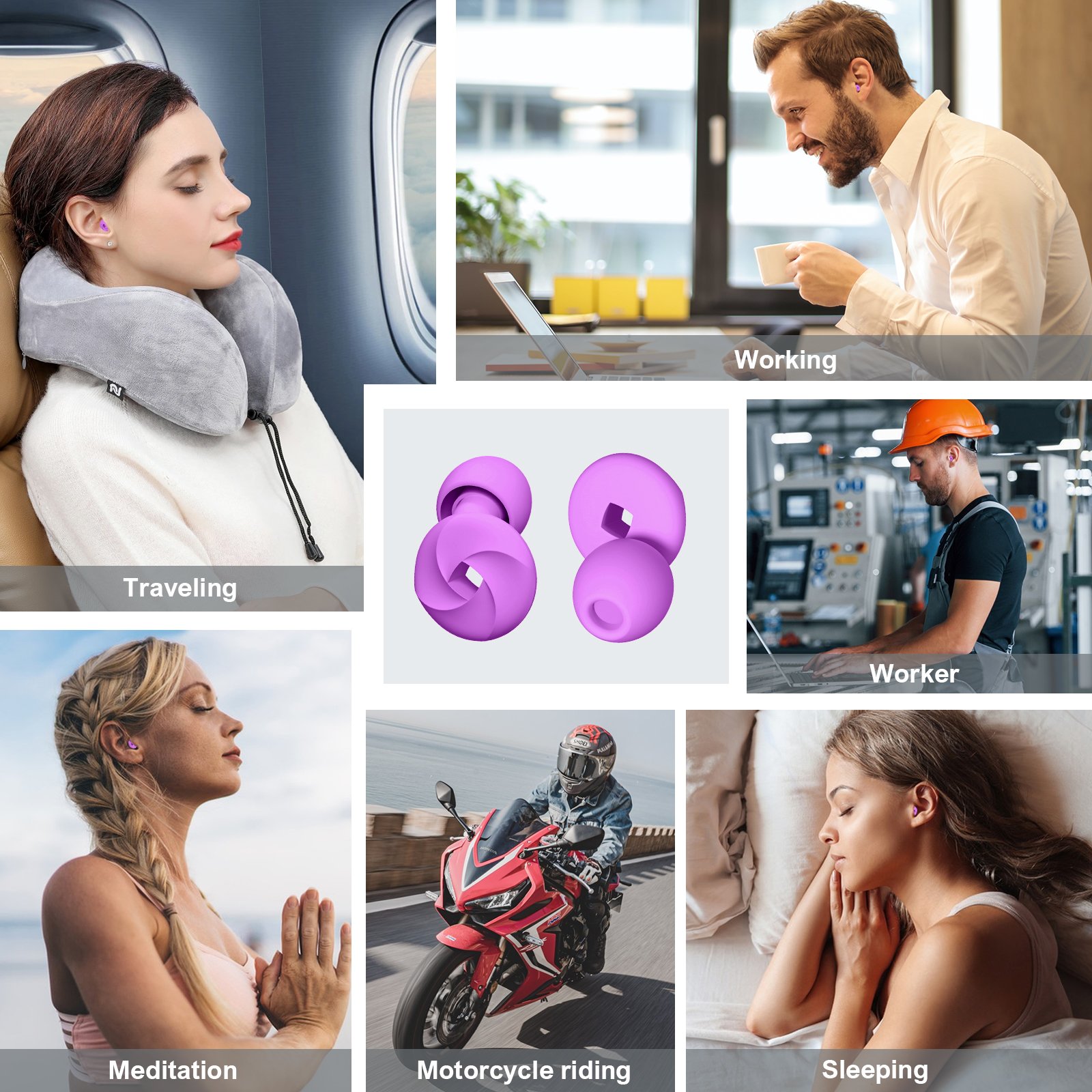 snoring ear plugs festival noise quiet for reduction soft tunnel silicone travel with case