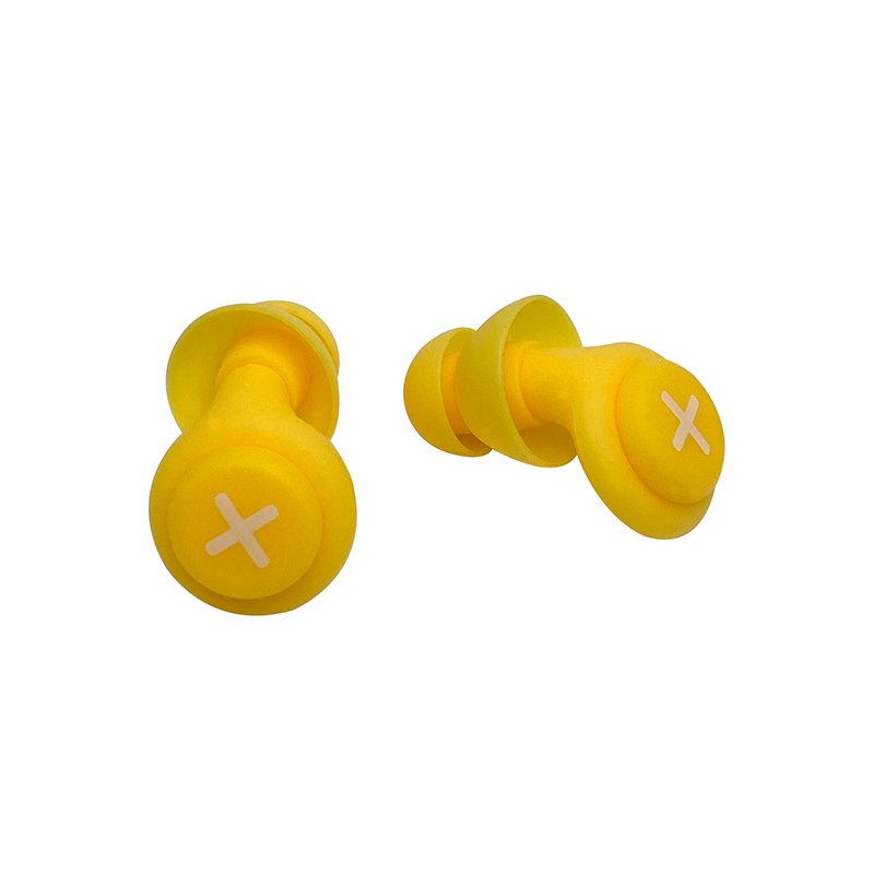 Noise Prevention Ergonomic Design Replaceable Earplug, Fashion Color Double Silicone Slow Rebound Sponge Earplugs.