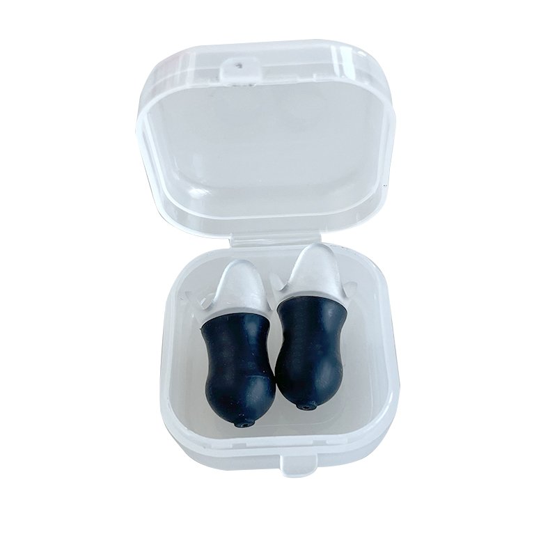 Black Soft Silicone Sleeping Earplugs for Noise Reduction Reusable Hearing Protection for Sleep Snoring Travel
