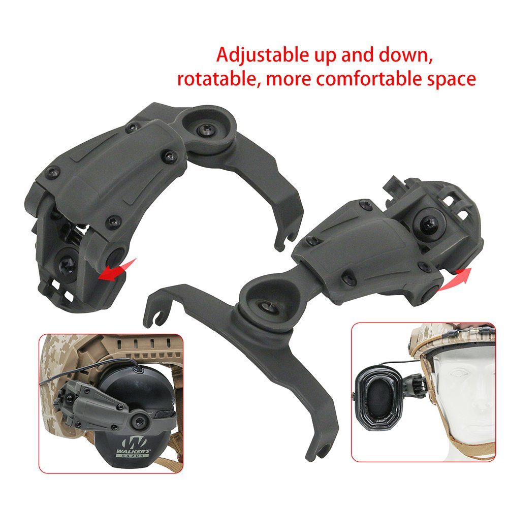TS TAC-SKY For Ops-Core FAST helmetsARC Rail Adapter Tactical Helmet Accessories for Walker's Razor Shooting Ear muffs