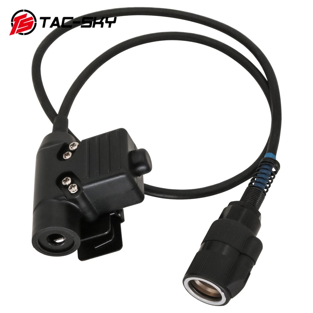 TS TAC-SKY COMTAC V Tactical C5 Headset / Tactical ARC Helmet Rail Adapter /6-Pin u94 PTT for Hunting Shooting Sports